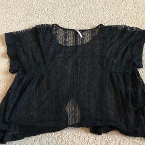 Free people lace crop top large